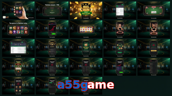 Main screen of A55game bet page for PK players